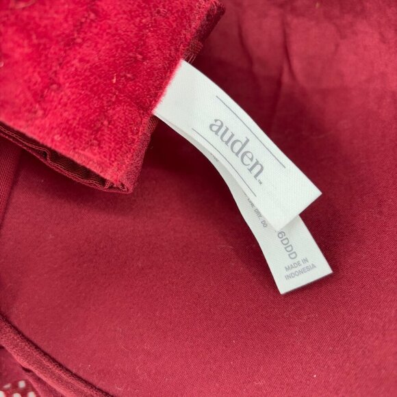 Auden Push Up Plunge Bra Size 46DDD Rad Coverage Underwire Floral Lace Overlay - Picture 8 of 10